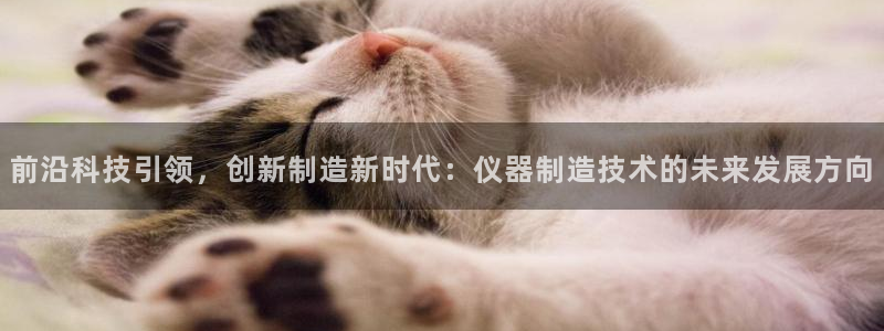 cq9电子游戏：前沿科技引领，创新制造新时代：仪器制造技术的