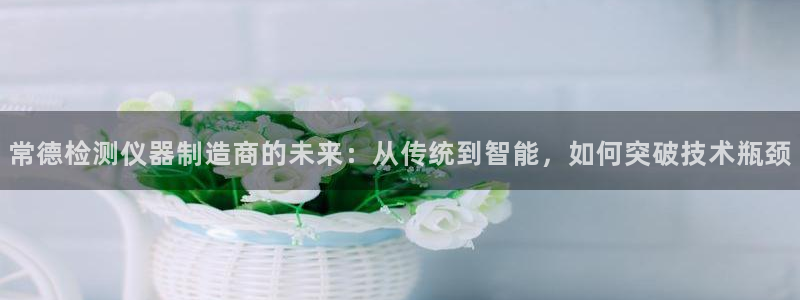 cq9电子试玩2000：常德检测仪器制造商的未来：从传统到智