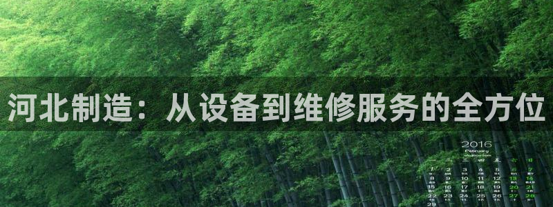 cq9传奇电子手机版：河北制造：从设备到维修服务的全方位