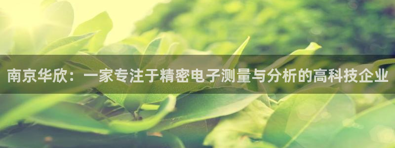 电子cq9网站：南京华欣：一家专注于精密电子测量与分析的高科