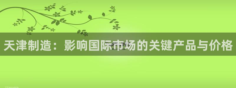 cq9电子服务器：天津制造：影响国际市场的关键产品与价格