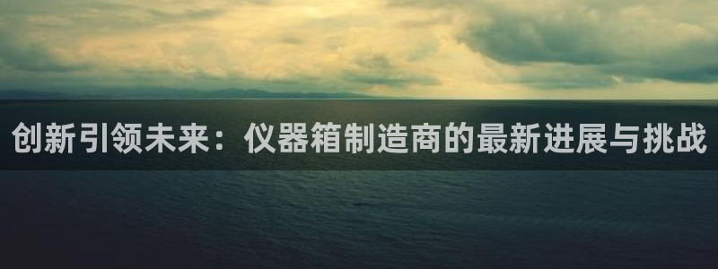 cq9电子下载什么软件：创新引领未来：仪器箱制造商的最新进展