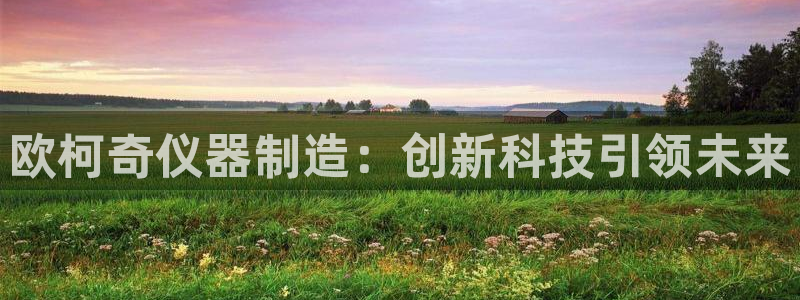 cq9电子以小博大：欧柯奇仪器制造：创新科技引领未来