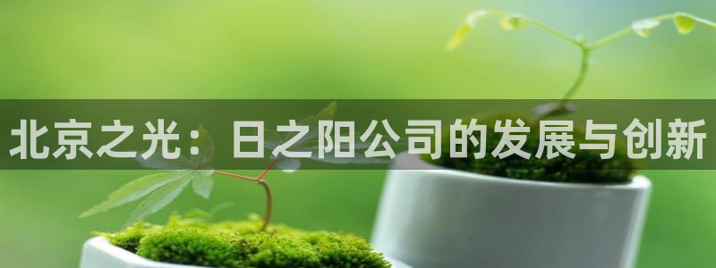 cq9电子维护期间美腿：北京之光：日之阳公司的发展与创新